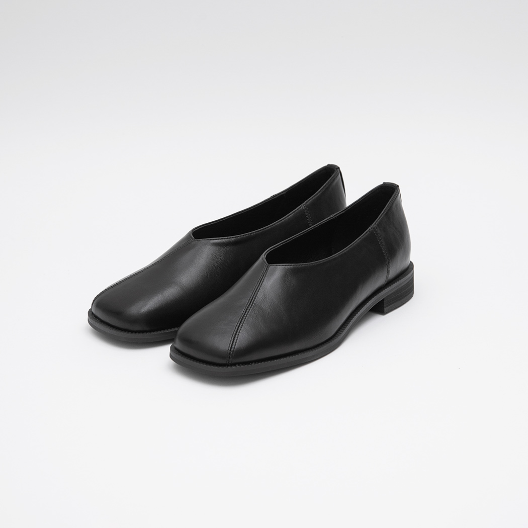 （SH-3464）STITCH SQUARE TOE LOAFER