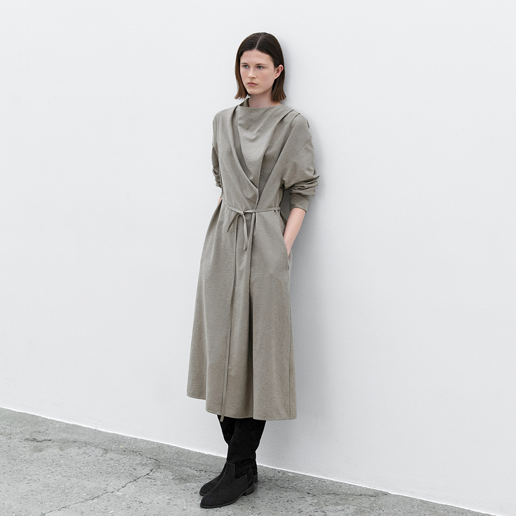 （OP-6303）COWL NECK LONG ONE PIECE S