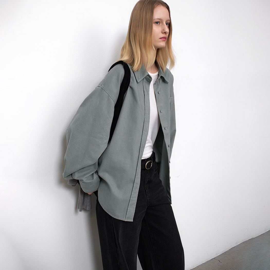 （BL-4380）ESSENTIAL WASHING COTTON OVERSIZED SHIRT