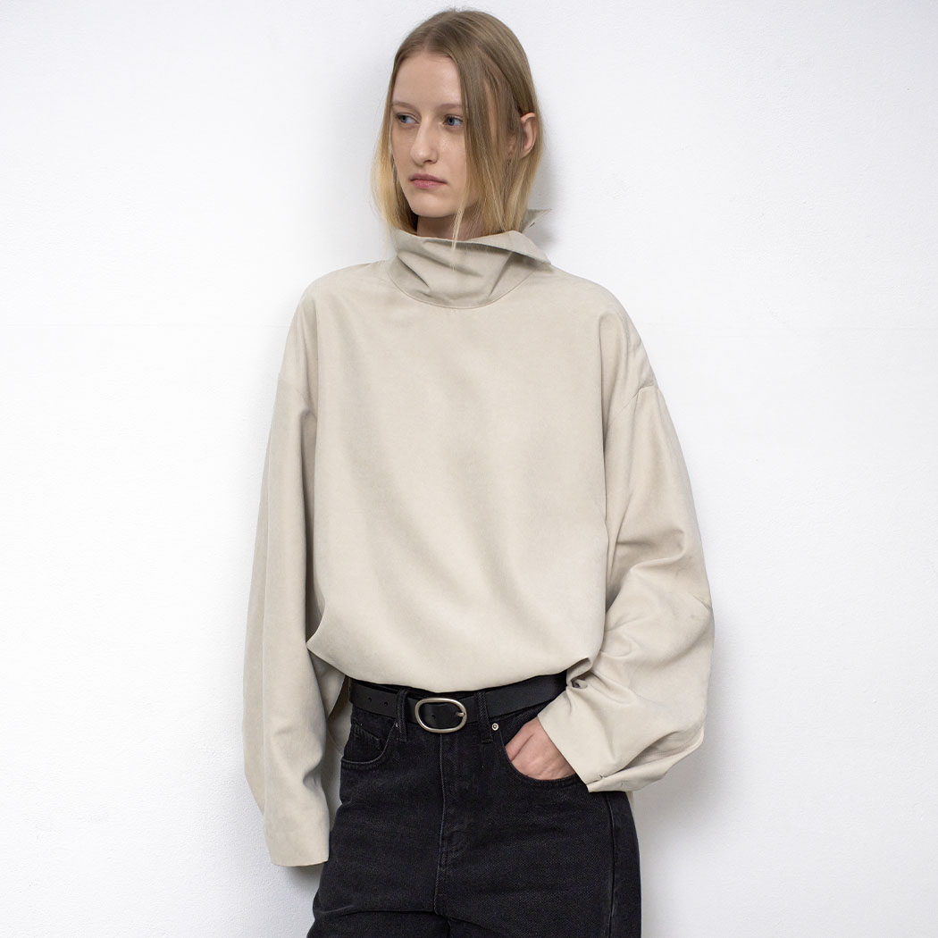 （BL-4378）HIGH NECK LOOSE TOP BLOUSE