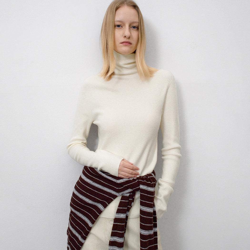 （T-7157）ESSENTIAL WHOLE GARMENT SLIM RIBBED KNIT