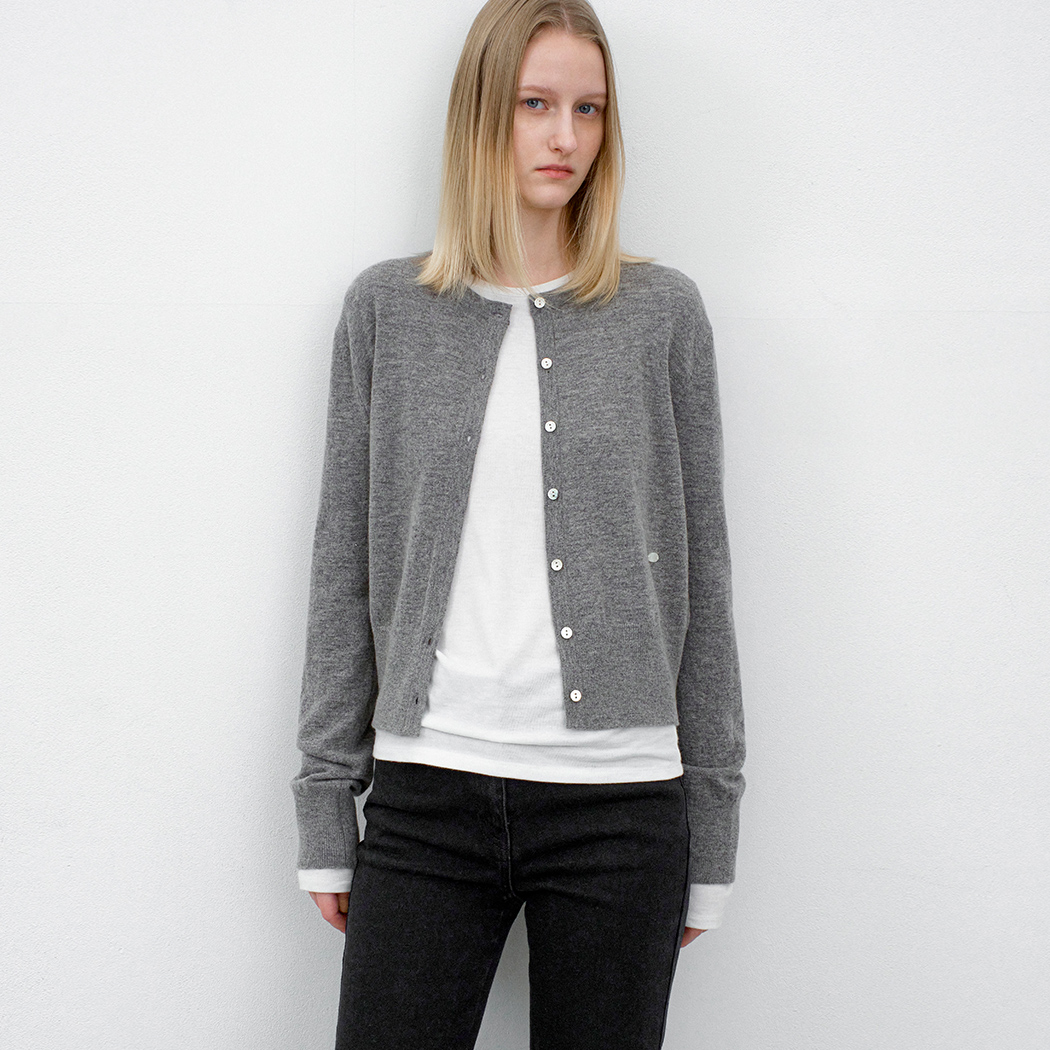 （CD-2241）ESSENTIAL WOOL BLENDED SLIM FIT CARDIGAN
