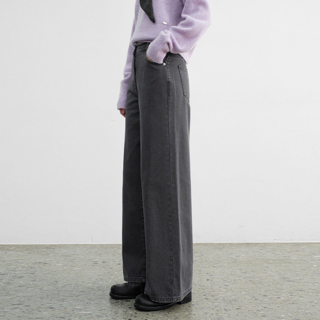 （PT-5728）WARM DEMAGE WASHING DENIM PANTS