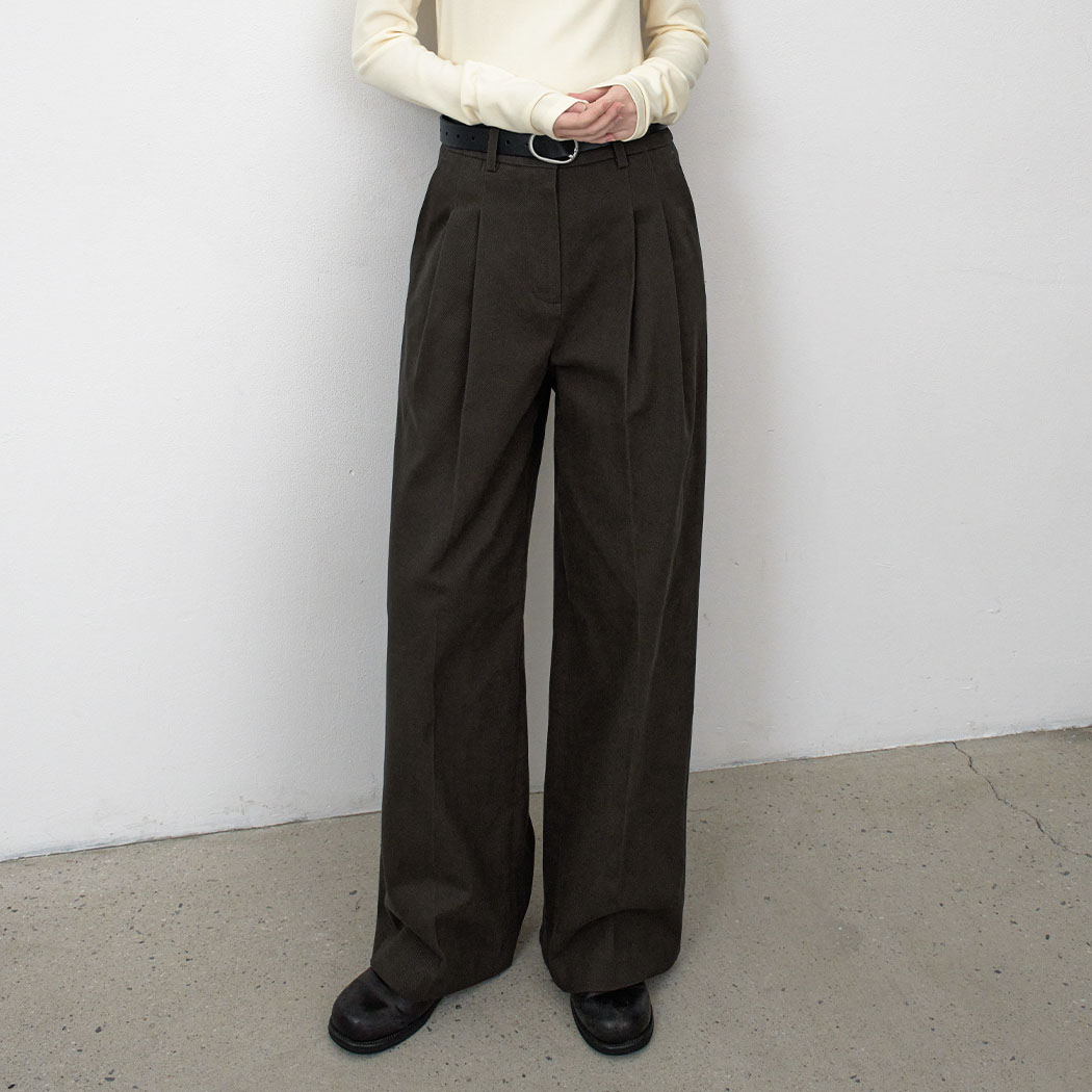 (PT-5721)ESSENTIAL WARM COTTON TUCK CHINO PANTS