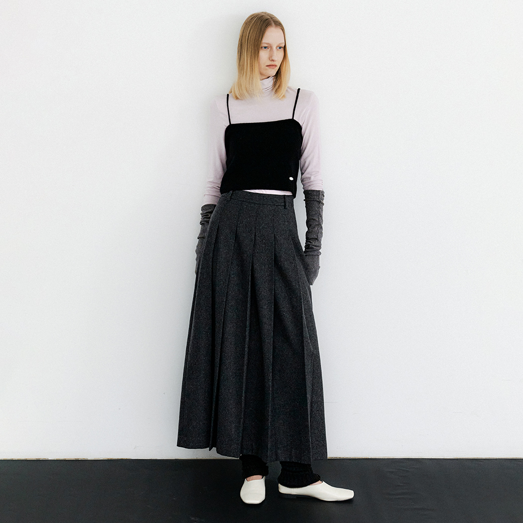 （SK-5062）PLEATS MAXI SKIRT
