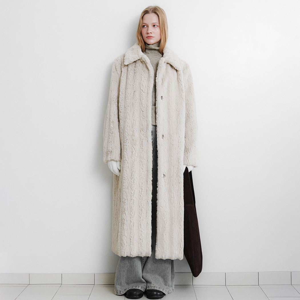 （CT-1474）FLUFFY FUR MAXI COAT