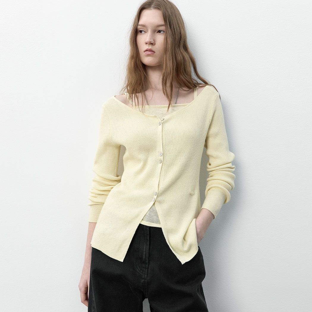 （Z-CD-2228）TALLI SOLID KNIT CARDIGAN