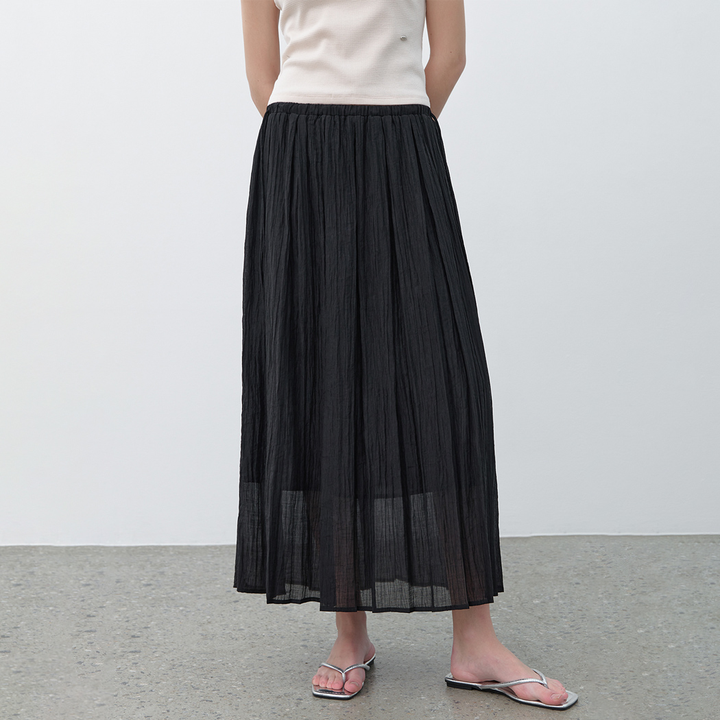 （SK-5018）MOIRE RIBBON STRING SKIRT