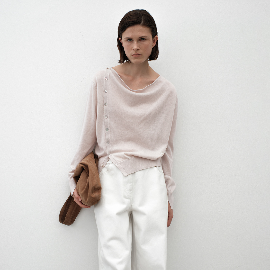 (Z-CD-2221)COWL NECK KNIT CARDIGAN