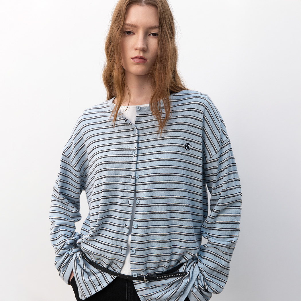 （CD-2249）MULTI STRIPE OVERFIT CARDIGAN