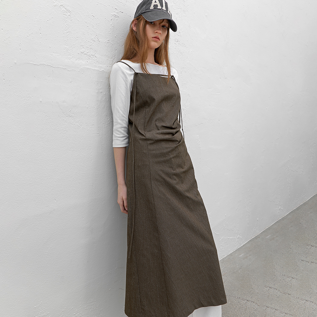 （OP-6322）MULTI STRAP LAYERED SLEEVELESS DRESS