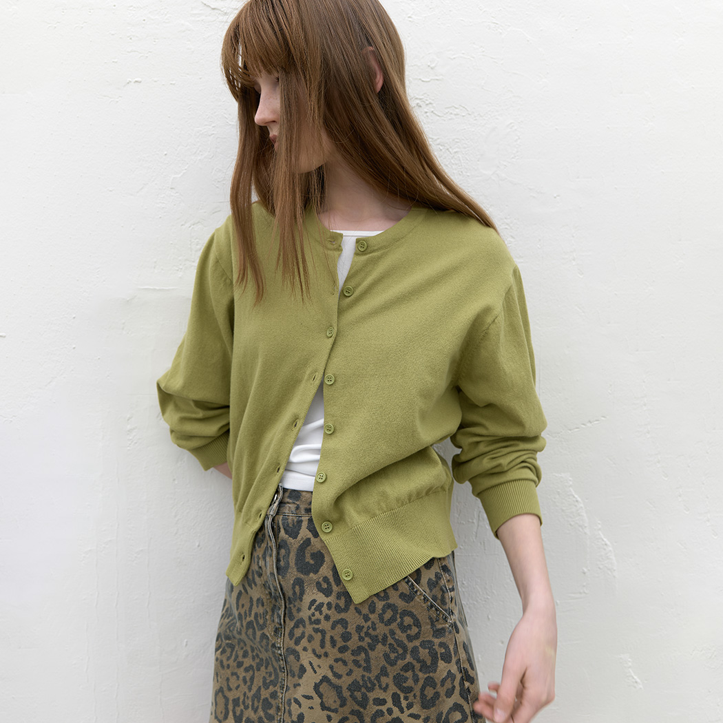 （CD-2259）COTTON CLASSICAL KNIT CARDIGAN