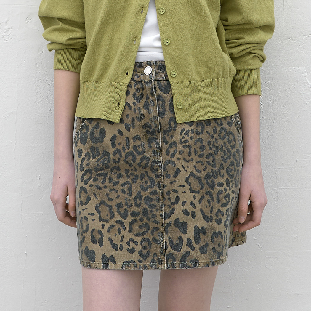 （SK-5076）LEOPARD MINI SKIRT