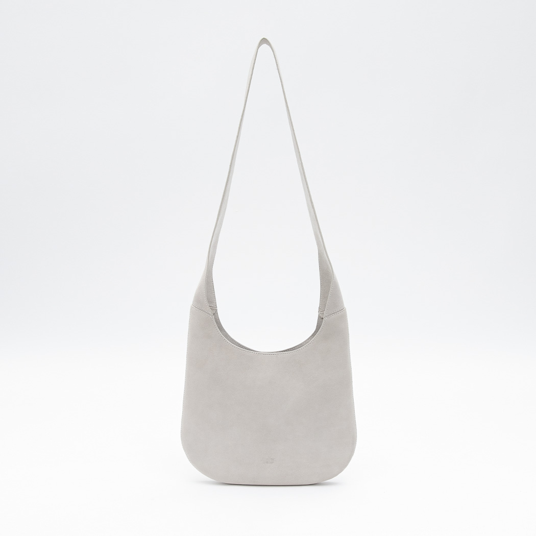 (B-2469)SUEDE ROUND DRAPE BAG