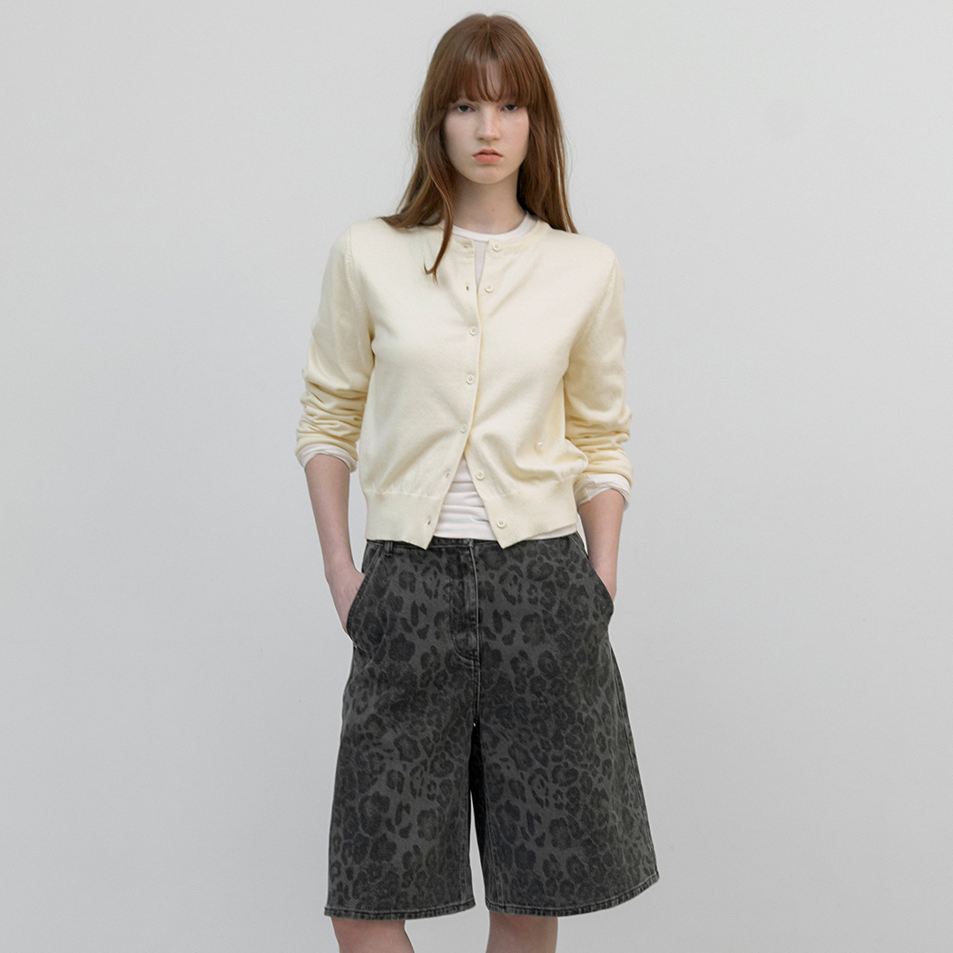 (CD-2273)COTTON CLASSICAL SLIM KNIT CARDIGAN