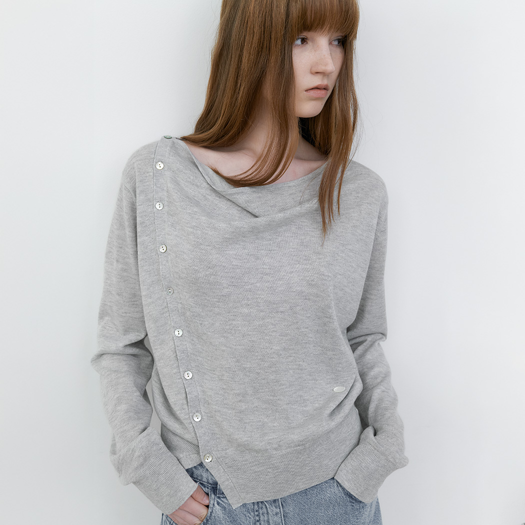 （Z-CD-2221）COWL NECK KNIT CARDIGAN