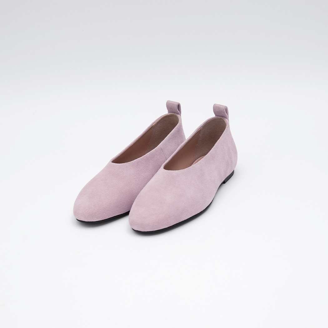 （SH-3466）COW SUEDE ROUND FLAT