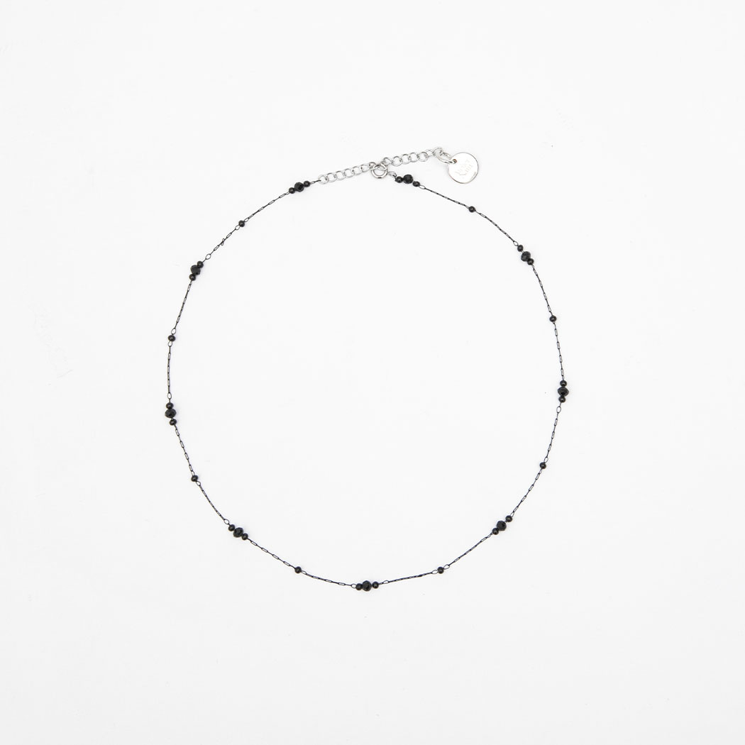 （N-879）BLACK MINI BALL CHAIN NECKLACE