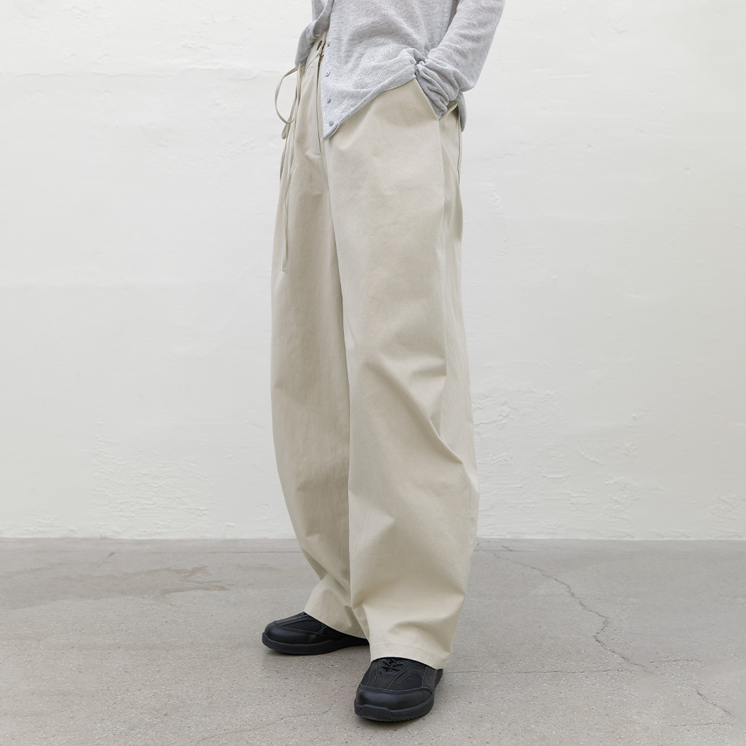 （PT-5748）WIDE SHIRRING VOLUME PANTS