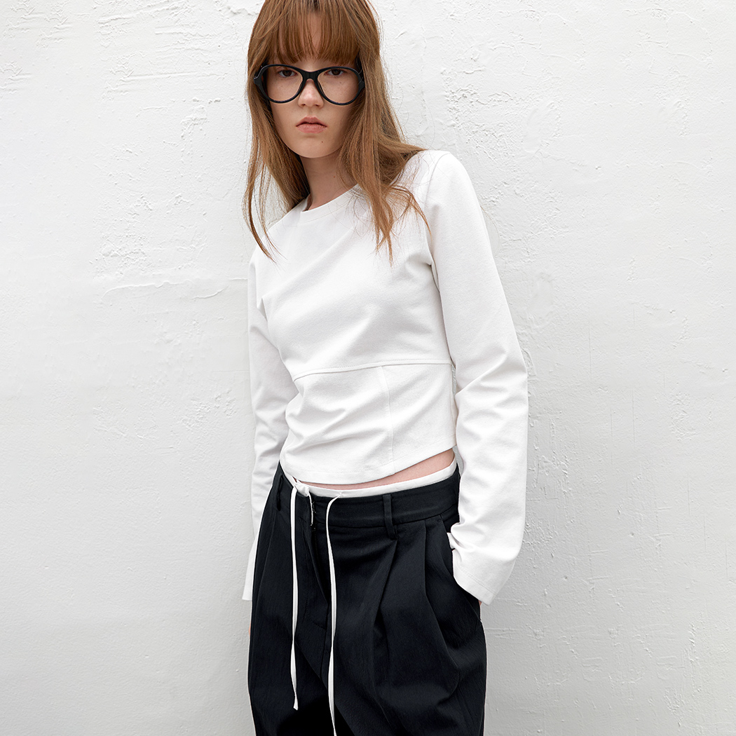 （T-7196）NOVELLA SLIM LINE LONG TEE