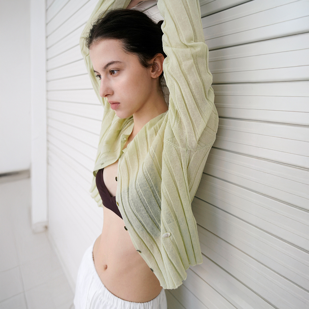 （Z-CD-2201）ESSENTIAL HENNE CROP CARDIGAN