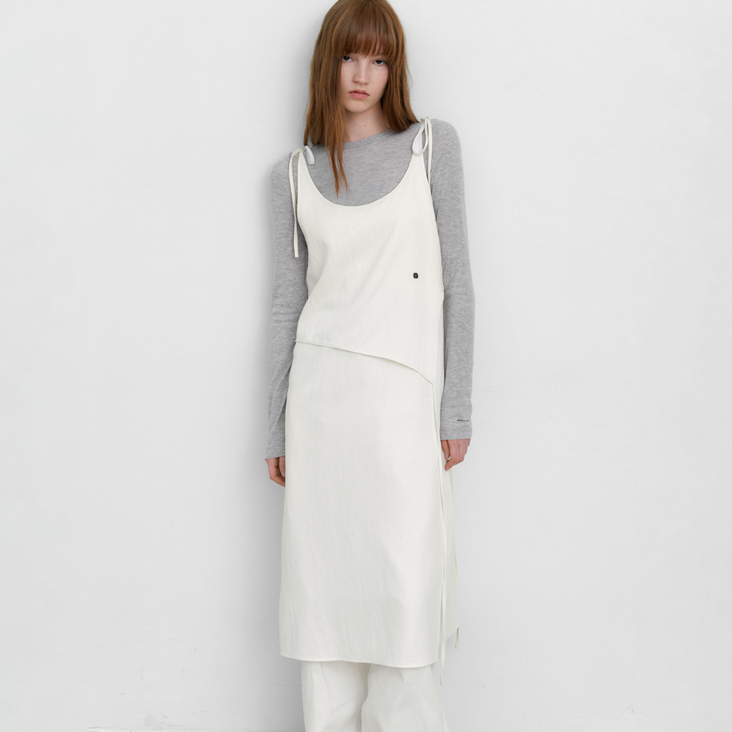 （OP-6318）LOW STRAP LAYERED SLEEVELESS DRESS