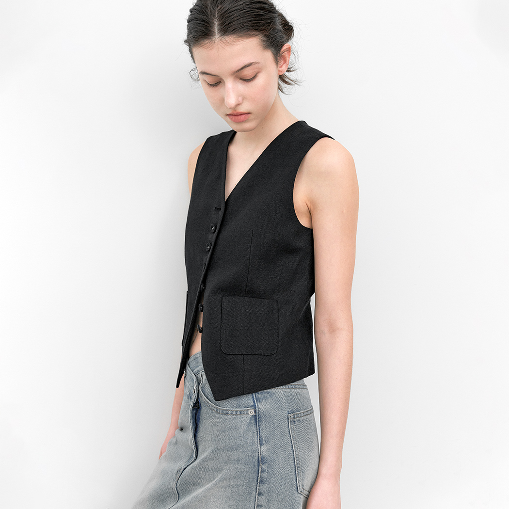 （VT-0281）LEA LINEN SINGLE VEST