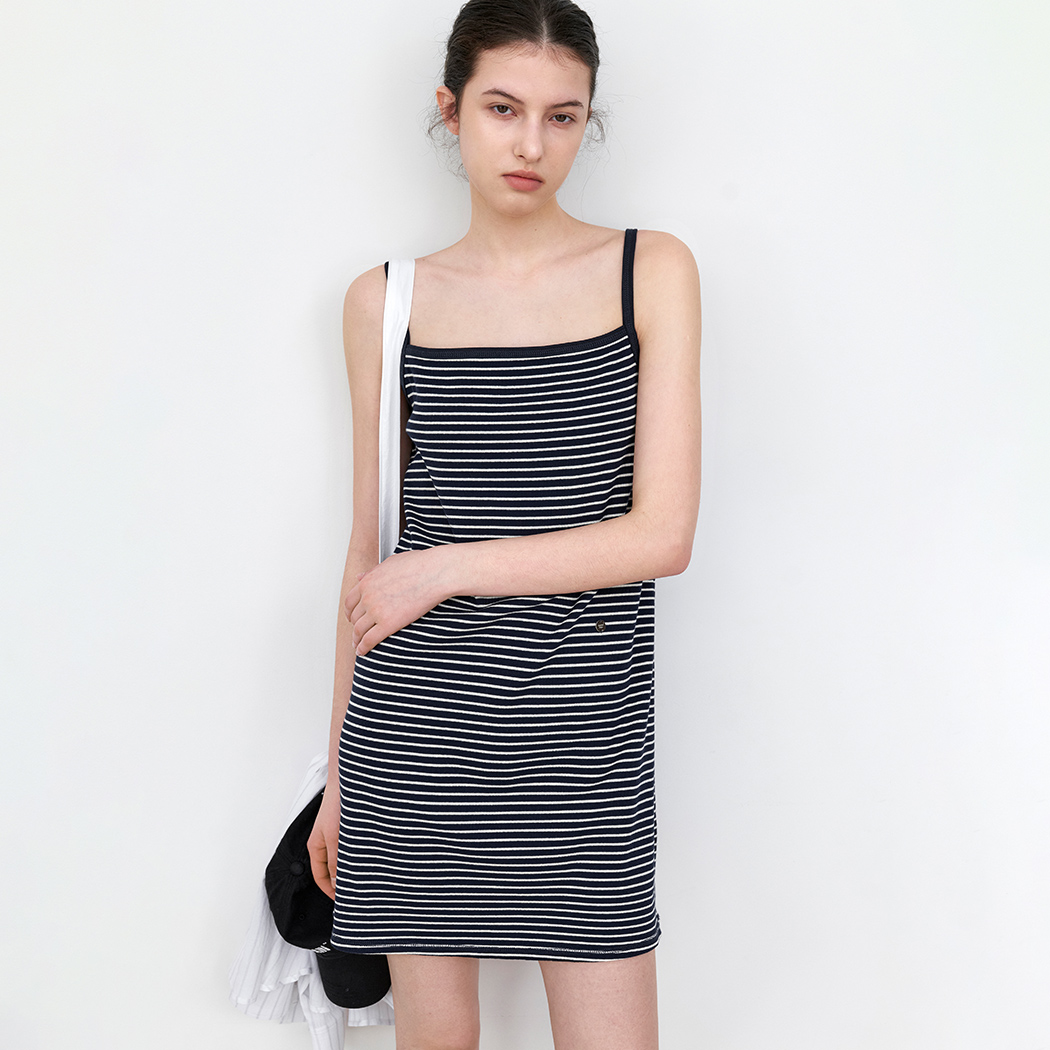 （OP-6333）STRIPE COLOR BLOCK DRESS