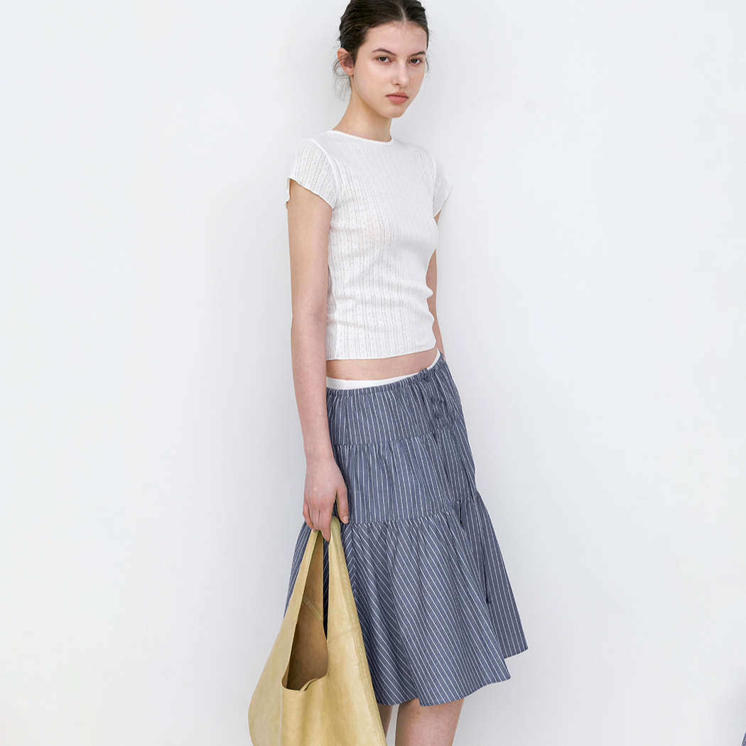 （SK-5101）STRIPE STRING FULL MIDI SKIRT