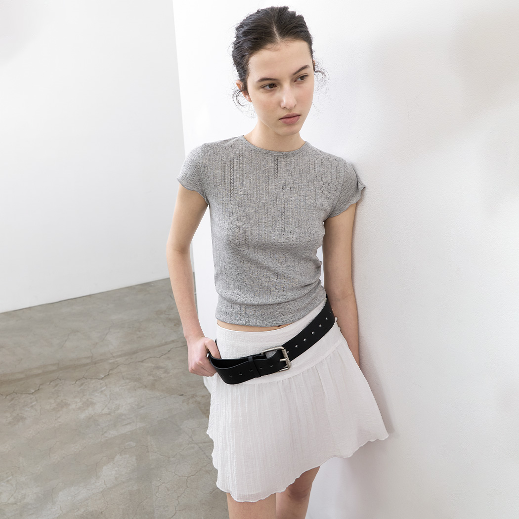 （SK-5100）BALLON SEERSUCKER MINI PANTS SKIRT