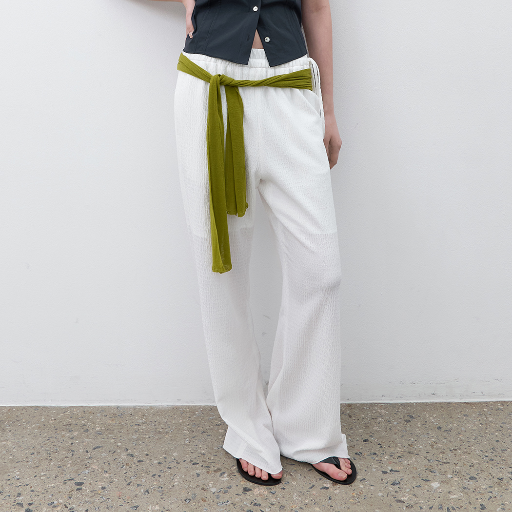 （PT-5780）SIDE STRING BANDING BOOTCUT PANTS