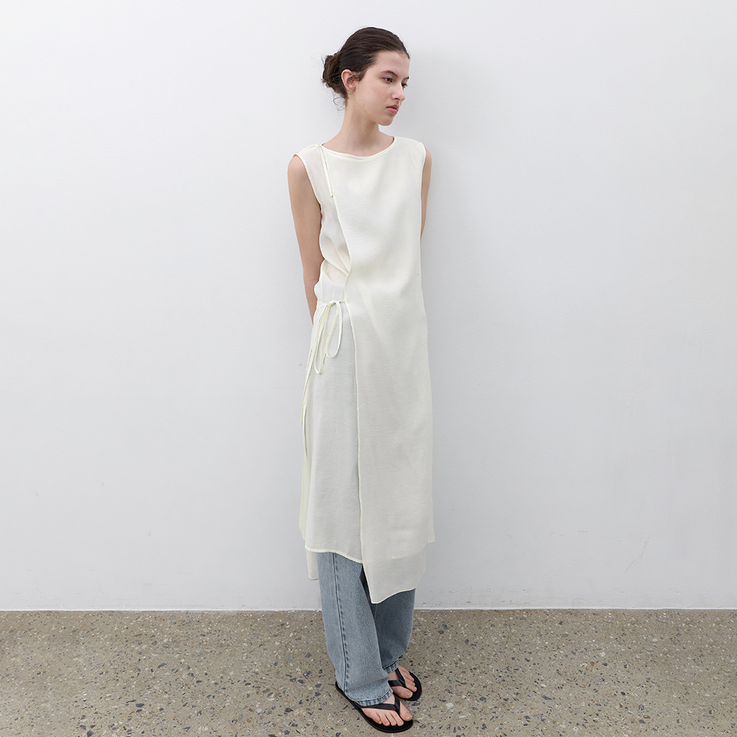 (OP-6337)SHEER STRAP LAYERED DRESS