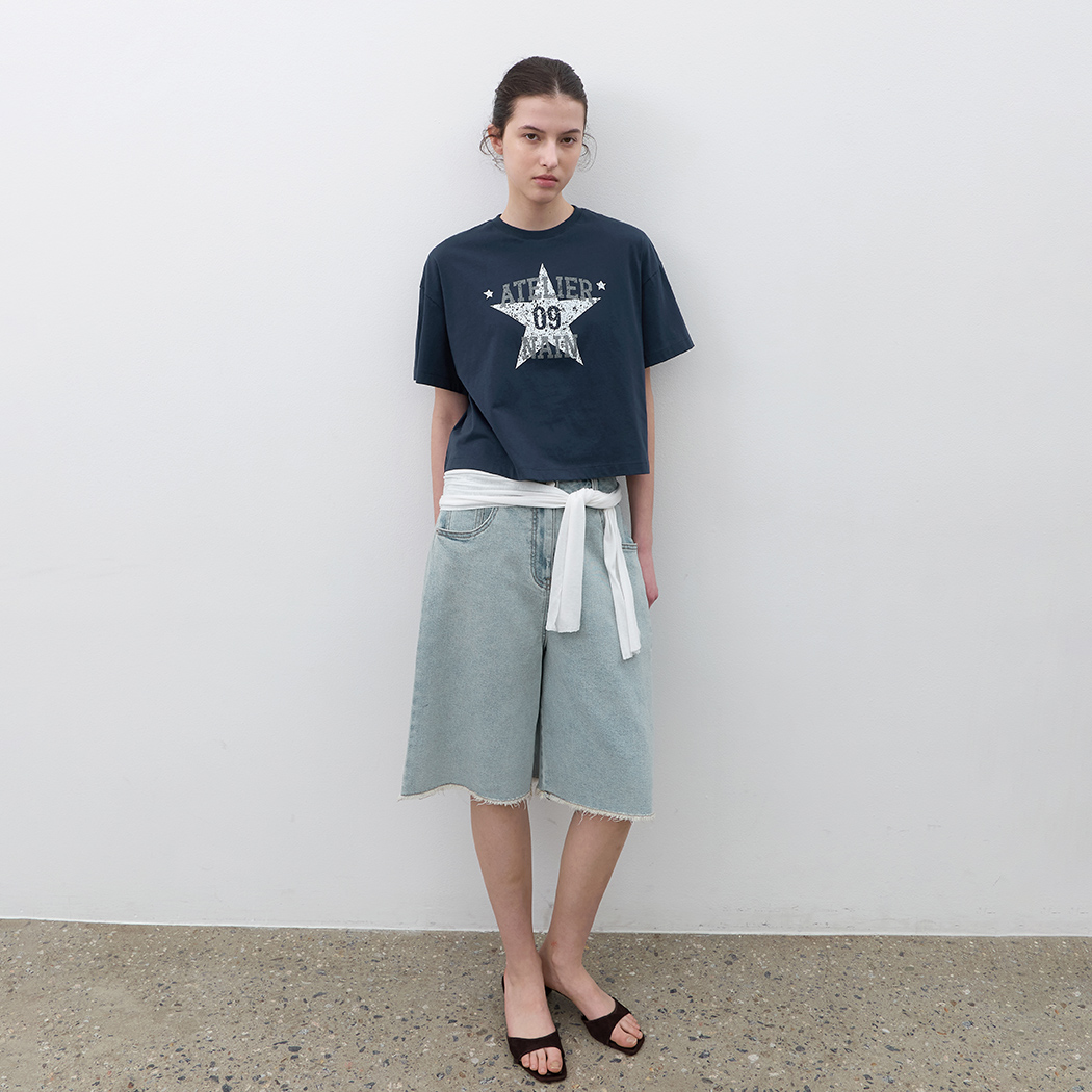 （T-7221）ATELIER NAIN STAR OVER CROP TEE