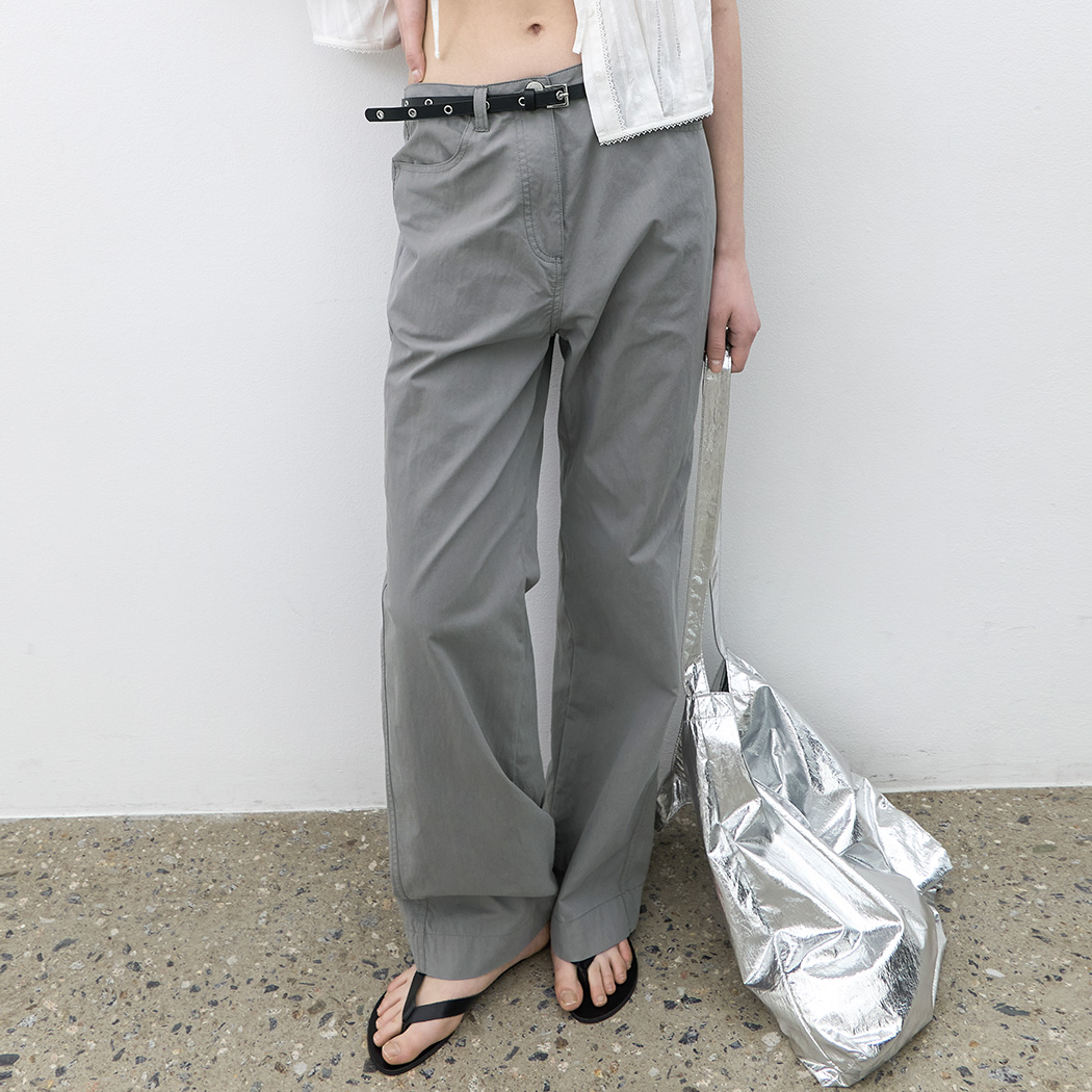 （PT-5763）LOW WAIST EYELET BELT SET PANTS S