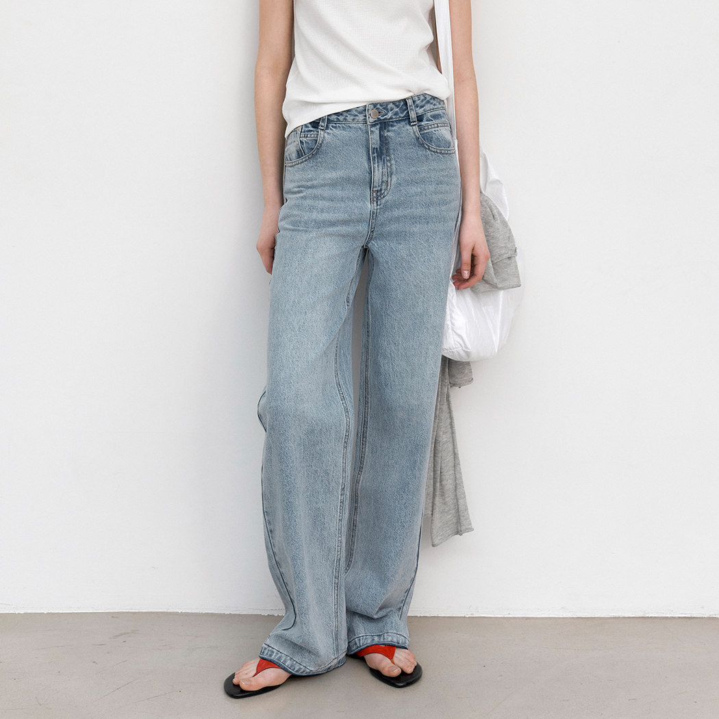 （X-PT-5799）CLASSIC STRAIGHT DENIM PANTS