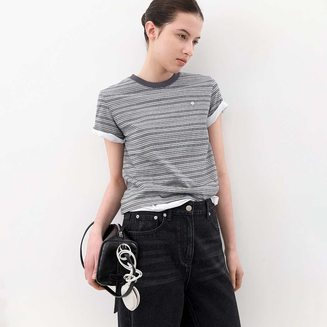（T-7262）CLASSIC STRIPE SLIM T