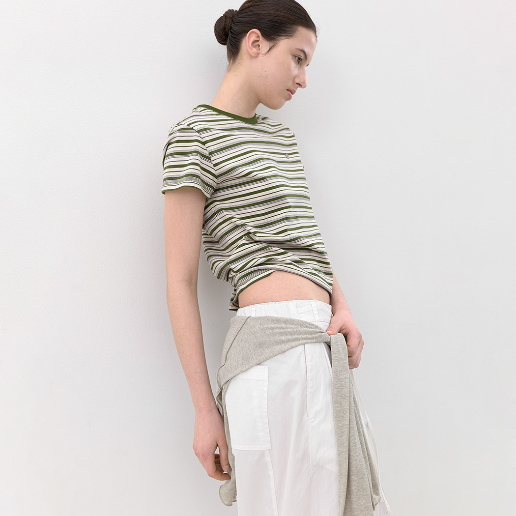 （T-7263）MULTI MIXED STRIPE T