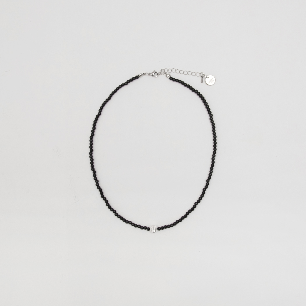 （N-876）SILVER MONO BALL NECKLACE