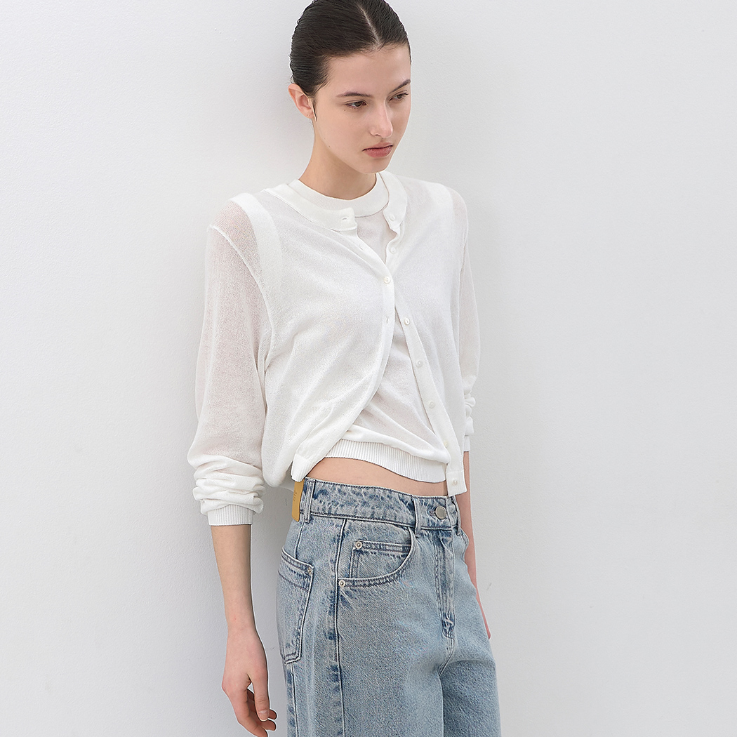 （CD-2268）AN WASHABLE UV-PRTECT TOP&CARDIGAN SET