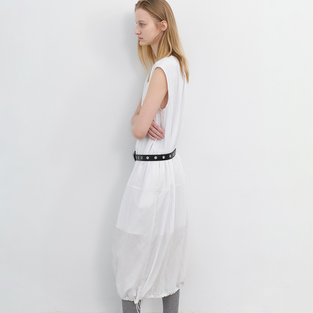 （OP-6327）SLEEVELESS EYELET BELT SET DRESS S