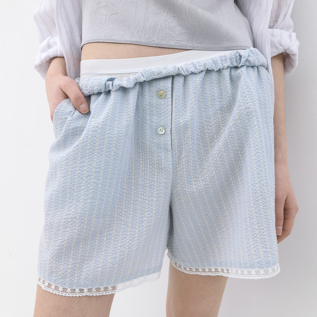 （PT-5782）AN MULTI STRIPE SEERSUKER SHORT PANTS