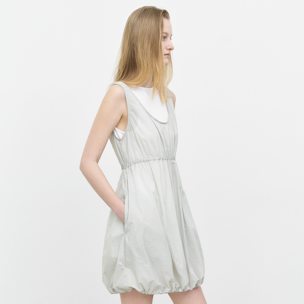 （OP-6338）YU NYLON LAYERED SHIRRING ONE PIECE