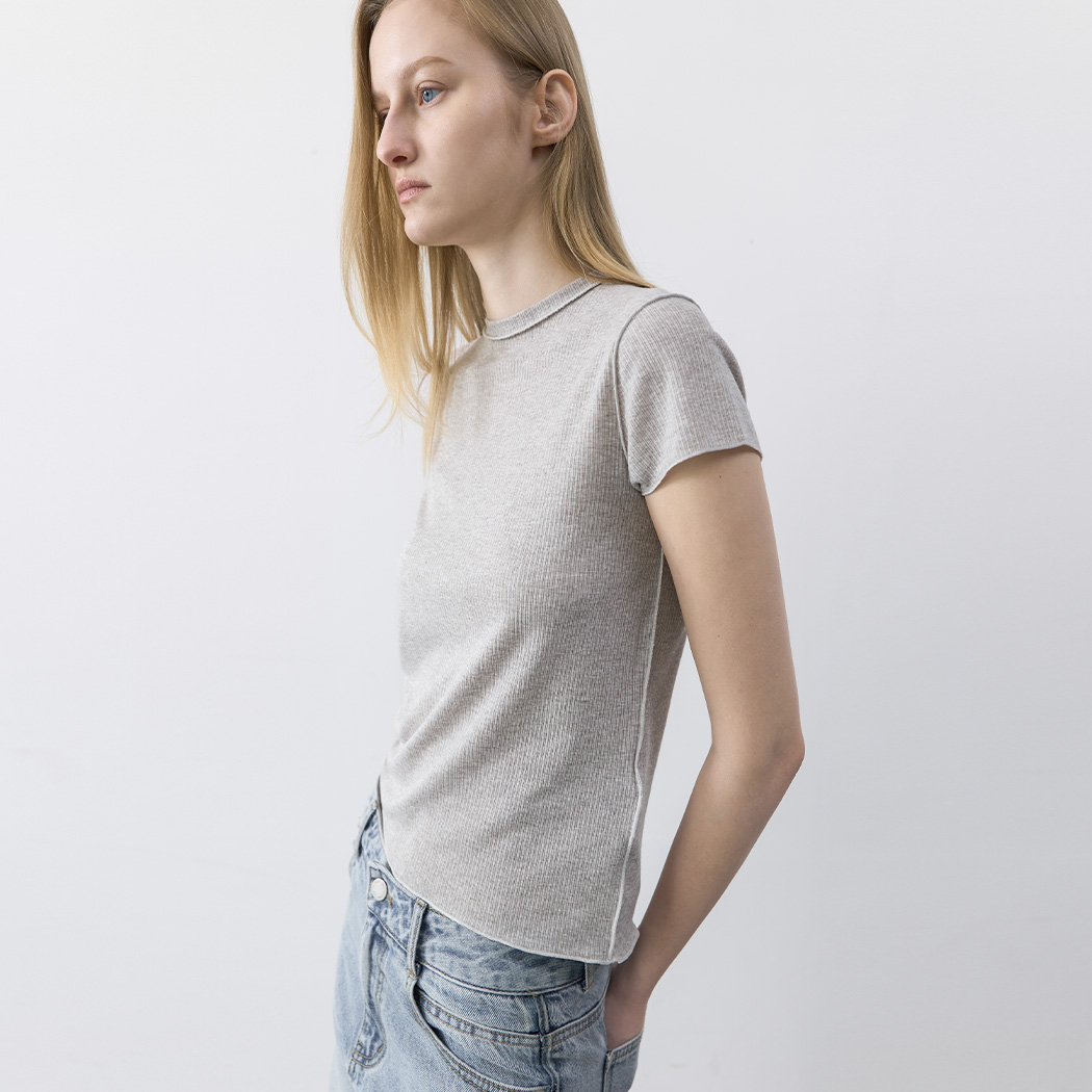 （T-7259）AN INTERLOCK SLIM FIT TEE