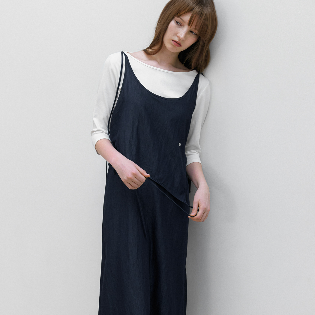 （OP-6318）LOW STRAP LAYERED SLEEVELESS DRESS