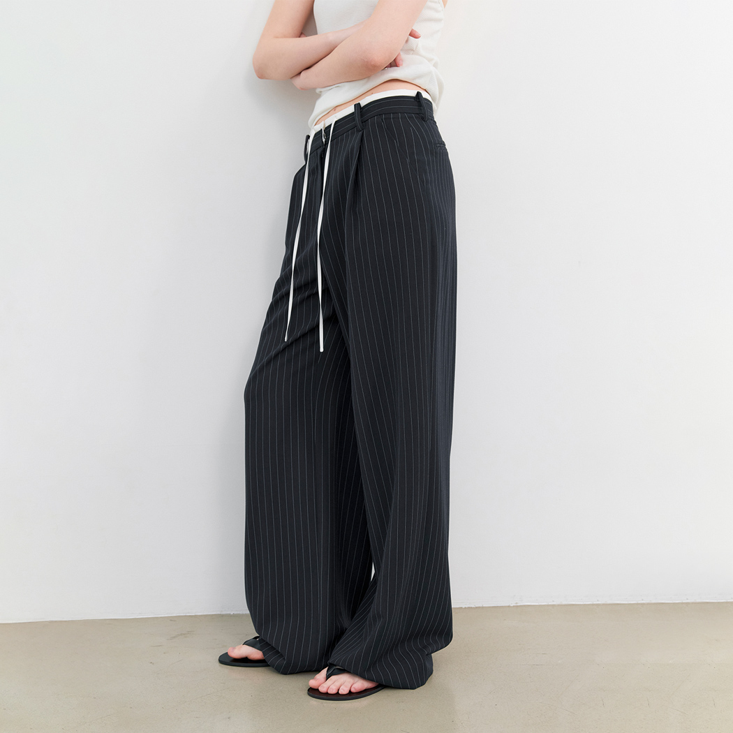 （Z-PT-5643）MIA DOUBLE WAIST STRIPE PANTS