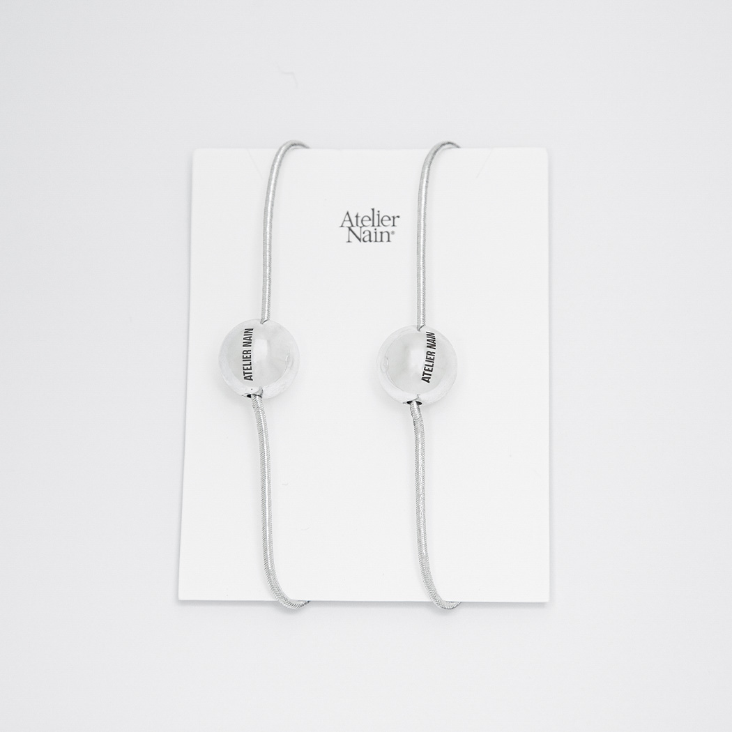 (HC-0061)ATELIER NAIN GOODS LOGO SILVER BALL HAIR STRAP
