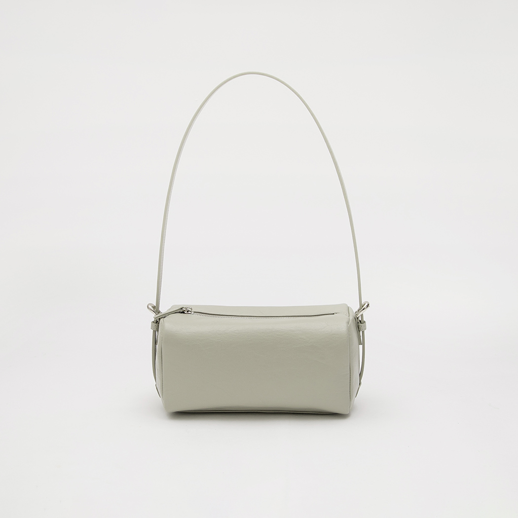 （B-2485）GLOSS WRINKLE BARREL SHOULDER&CROSS BAG