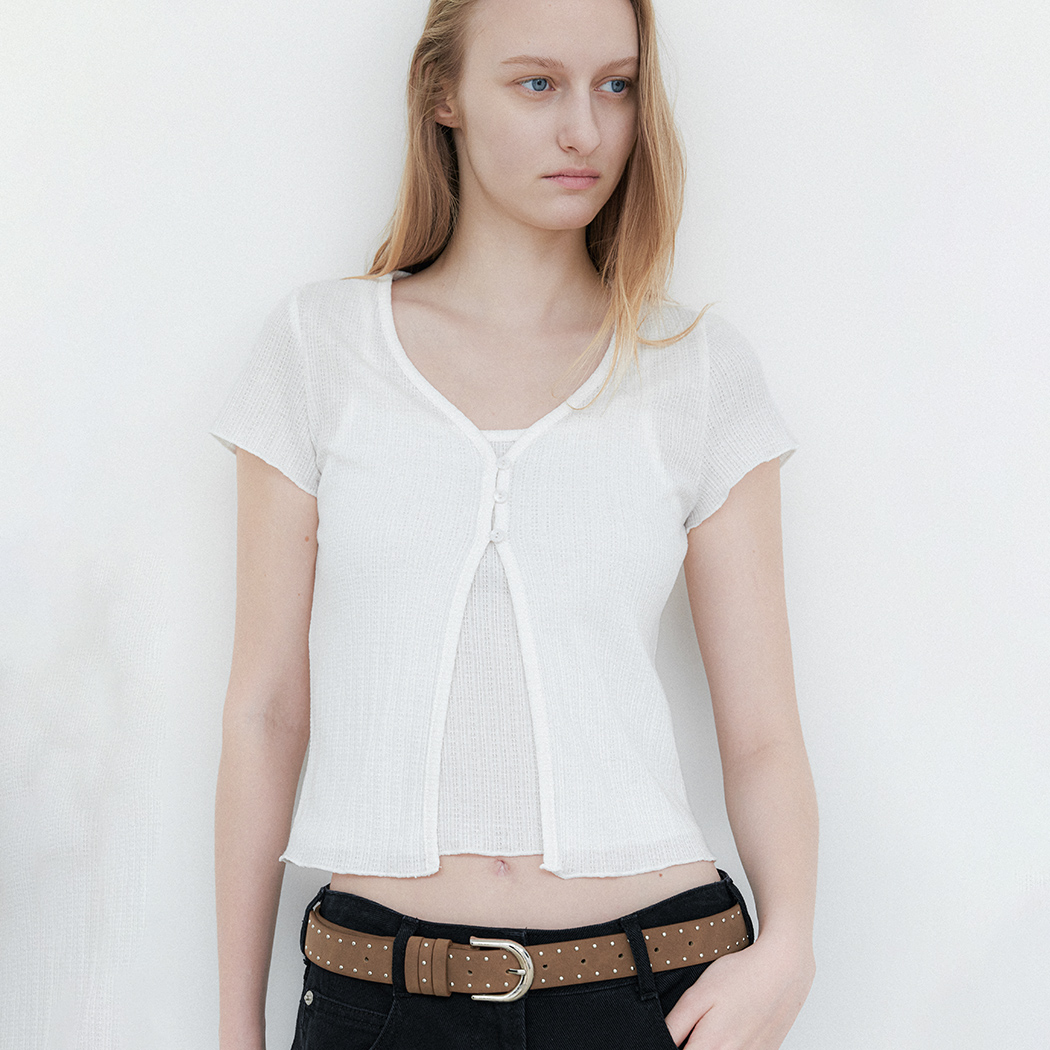 （CD-2266）AN POINTELLE CARDIGAN＆CAMISOLE SET