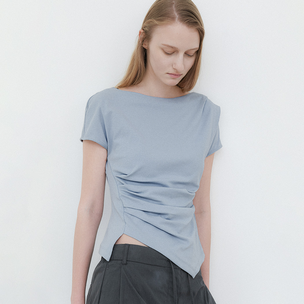 （Z-BL-4225）LOND WAIST TUCK BLOUSE