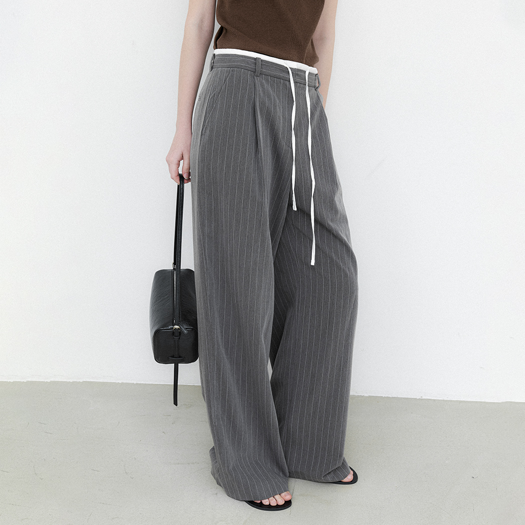 （Z-PT-5643）MIA DOUBLE WAIST STRIPE PANTS